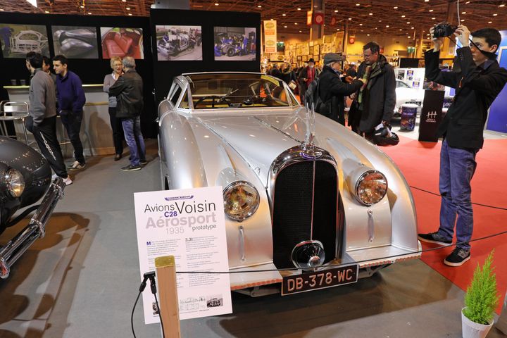 Stand de la marque Avion Voisin au salon Rétromiobile.&nbsp; (MAXPPP)