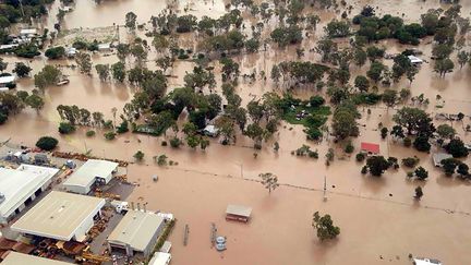 Vue aérienne des inondations dans le Queenlands le 6 avril 2017. (AFP PHOTO / QUEENSLAND FIRE AND EMERGENCY DEPARTMENT)