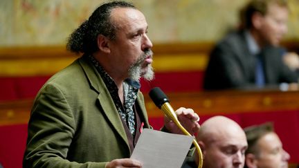 Benoît Biteau, paysan, agronome et député écologiste de Charente-Maritime, le 9 octobre 2024 à l'Assemblée nationale. (DIMITAR DILKOFF / AFP)