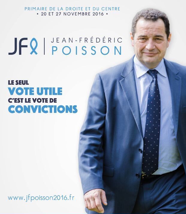 L'affiche de campagne de Jean-Frédéric Poisson. (DR)