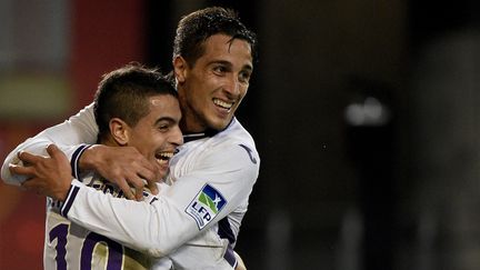 La joie de Wissam Ben Yedder, auteur d'un doublé (DAMIEN MEYER / AFP)