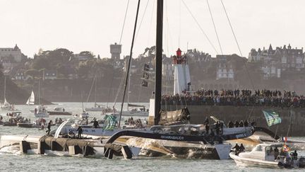 Spindrift 2, le bateau de Yann Guichard (JEAN MARIE LIOT / JEAN MARIE LIOT)