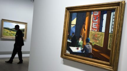 Tableau de l'artiste Edward Hopper, exposé au Grand Palais à Paris en 2012 (JOEL SAGET / AFP)