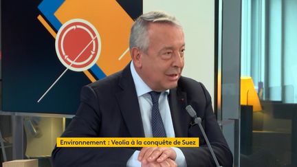 Antoine Frérot, PDG de Veolia, invité de franceinfo le lundi 31 août 2020. (CAPTURE D'ECRAN / FRANCEINFO)