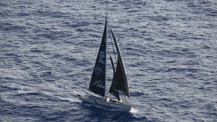 Boris Herrmann lors du Vendée Globe, le 15 janvier 2021, au large de&nbsp;Recife, au Brésil. (NEWMAN HOMRICH / NEWMAN HOMRICH / AFP)