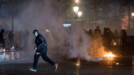 La place de la République à Paris, dans la soirée du 28 avril 2016. (MAXPPP)