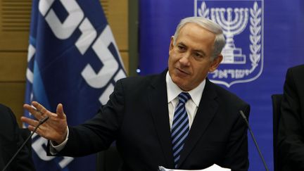 Le Premier ministre, Benyamin Netanyahu, &agrave; la Knesset, le Parlement isra&eacute;lien, le 18 mars 2013 &agrave; J&eacute;rusalem (Isra&euml;l). (GALI TIBBON / AFP)