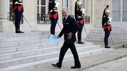  (Laurent Fabius, lors d'une précédente visite d'Etat saoudienne, le 1er septembre 2014. © Maxppp)