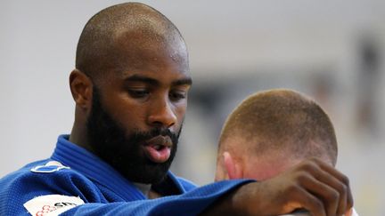 Teddy Riner, judoka, en entrainement avant les&nbsp;Championnats du monde qui ont débuté lundi 28 août à Budapest, en Hongrie. (PHILIPPE MILLEREAU / DPPI MEDIA)