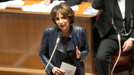 La ministre de la Santé, Marisol Touraine, lors des questions au gouvernement à l'Assemblée nationale (Paris), le 23 novembre 2016. (YANN BOHAC / CITIZENSIDE / AFP)