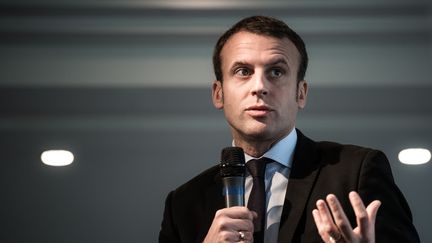 Emmanuel Macron, leader du mouvement "En marche !" à Paris, le 26 octobre 2016. (PHILIPPE LOPEZ / AFP)