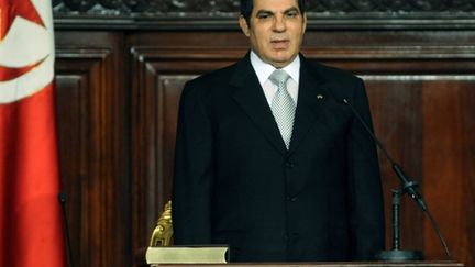 Zine El-Abidine Ben Ali, à Tunis le 12 novembre 2009. (AFP PHOTO / FETHI BELAID)