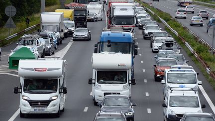 L'autoroute A7&nbsp;au niveau de Chasse-sur-Rhône, le 2 août 2021. (MAXPPP)