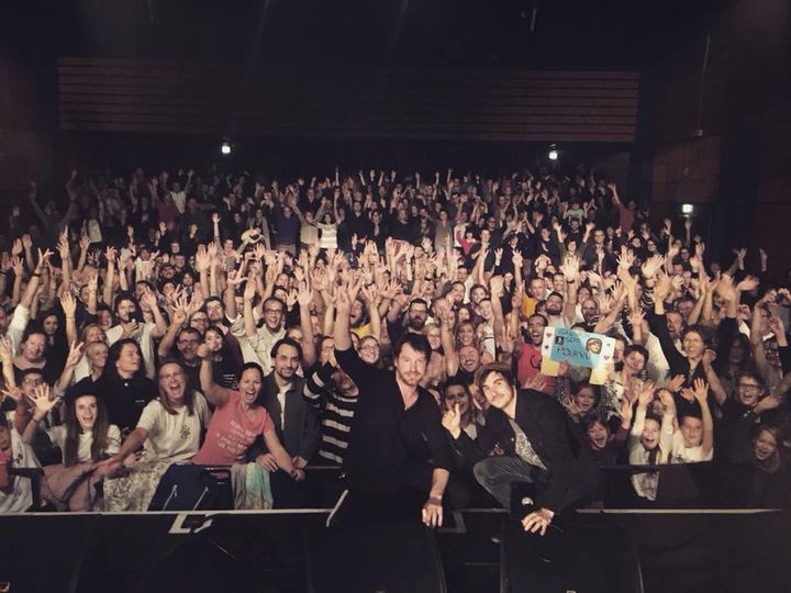 Martial et Gauvain avec leur public à Annecy le 22 novembre 2017
 (DR)