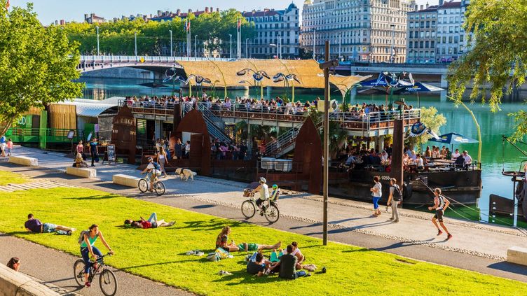 Les quais du Rhône à Lyon. (JACQUES PIERRE / HEMIS.FR / HEMIS.FR / HEMIS VIA AFP)