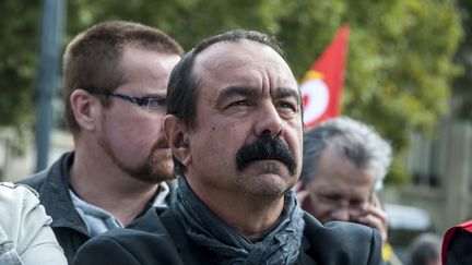 Le secrétaire général de la CGT, Philippe Martinez, place de la République à Paris le 23 septembre 2015. (CITIZENSIDE / YANN KORBI / AFP)