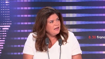 Raquel Garrido, députée La France insoumise de Seine-Saint-Denis, était l'invitée du "8h30 franceinfo", dimanche 4 août 2022. (CAPTURE ECRAN / FRANCEINFO)