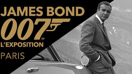 Affiche de l'exposition James Bond à La Villette, Paris, représentant Sean Connery
 (© 1962-2016 Danjaq, LLC and United Artists Corporation (logo 007) and related James Bond Trademarks are Trademarks of Danjaq, LLC. All Rights Reserved)