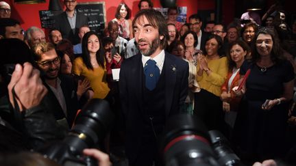 Cedric Villani lors de l'annonce de sa candidature aux élections municipales de Paris, le 4 septembre 2019. (CHRISTOPHE ARCHAMBAULT / AFP)