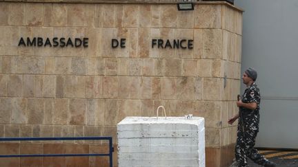 The French Embassy in Beirut, Lebanon. (AHMAD AL-RUBAYE / AFP)