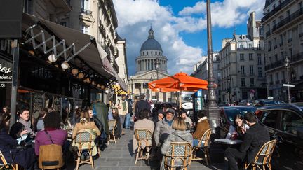 Un bar à Paris le 19 mai 2021.&nbsp; (?NICOLAS SIMON/WOSTOK PRESS / MAXPPP)