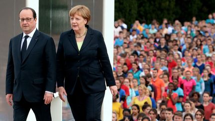 &nbsp; (François Hollande et Angela Merkel prêts à avancer sur les sujets majeurs avec les Européens les plus volontaires © Maxppp)