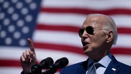 Le président Joe Biden lors d'une visite en Arizona, le 20 mars 2024. (BRENDAN SMIALOWSKI / AFP)