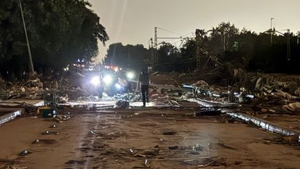 A Paiporta, dans la région de Valence, les dégâts des inondations sont très importants. (WILLIAM DE LESSEUX / RADIO FRANCE)