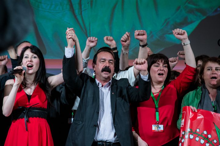 Le secrétaire général de la CGT, Philippe Martinez, lors du 51e congrès de l'organisation syndicale, le 22 avril 2016, à Marseille. (BESSIERE FRANCK / HANS LUCAS / AFP)