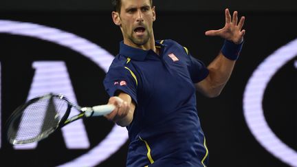 Novak Djokovic s'est imposé en trois sets face à l'Italien Andreas Seppi (6-1, 7-5, 7-6). Il affrontera Gilles Simon au prochain tour de l'Open d'Australie.  (PAUL CROCK / AFP)