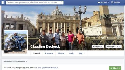 Capture d'&eacute;cran de la page facebook de Claudine Declerck, conseill&egrave;re municipale UMP de Combs-la-Ville (Seine-et-Marne), vendredi 15 novembre 2013.&nbsp; (FACEBOOK.COM / FRANCETV INFO)