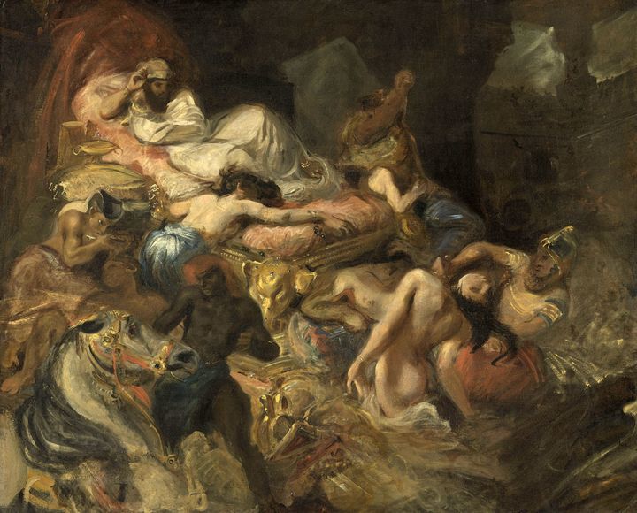 Eugène Delacroix, '"Mort de Sardanapale", vers 1826-1827, Paris, musée du Louvre, legs de la Comtesse Paul de Salvandy, née Eugénie Rivet, 1925
 (Photo © RMN-Grand Palais (musée du Louvre) / Adrien Didierjean)