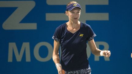 Renata Voracova lors d'un match de double sur le circuit WTA en 2017. (XIONG QI / XINHUA)