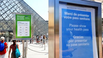 Pour entrer au musée du Louvre, il faut&nbsp;désormais présenter son pass sanitaire.&nbsp; (BENJAMIN ILLY / RADIO FRANCE)