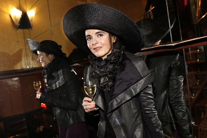 La romancière Amélie Nothomb à Paris le 16 avril 2019 (ERIC FOUGERE - CORBIS / CORBIS ENTERTAINMENT)