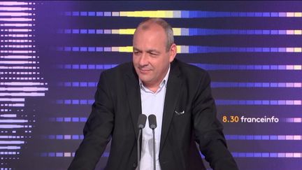 Laurent Berger, secrétaire général de la CFDT, le 1er mai 2023 sur franceinfo. (FRANCEINFO / RADIO FRANCE)