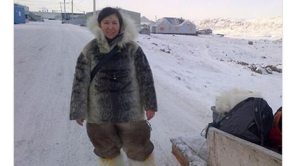 Un "sealfie" post&eacute; sur Twitter pour protester contre le soutien d'Ellen de Generes &agrave; un organisme luttant contre la chasse au phoque.&nbsp; (ALETHEA AGGIUQ / TWITTER)