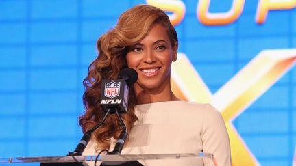 Beyoncé à la conférence de presse du Superbowl, le 31 janvier 2013 à la Nouvelles-Orleans, en Louisiane
 (Christopher Polk / Getty Images / AFP)