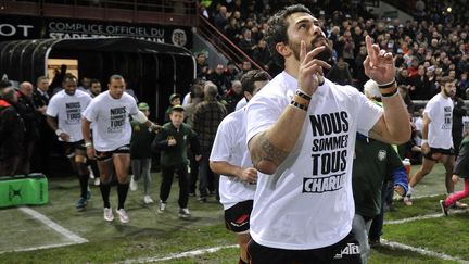 Le rugbyman du Stade Toulousain Yann David lors d'un match contre La Rochelle, le 10 janvier 2015. (PASCAL PAVANI / AFP)