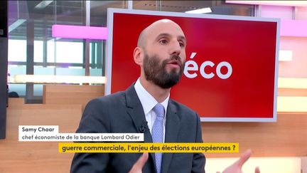 Invité de Jean-Paul Chapel dans ":l'éco", Samy Chaar, chef économiste de la banque Lombard Odier, est venu parler des enjeux des élections européennes et de la situation économique mondiale.