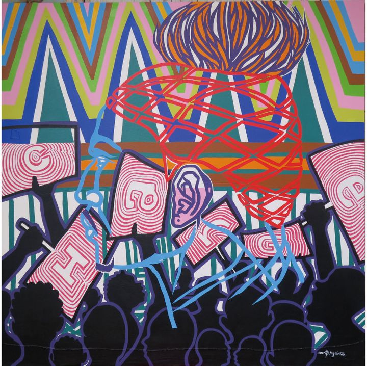 Boris Nzebo, "La rage du peuple", 2017
 (Courtesy Galerie MAM / Fondation Donwahi (Douala/Abidjan))