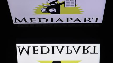 Le logo du site de Mediapart, le 28 décembre 2018. (LIONEL BONAVENTURE / AFP)