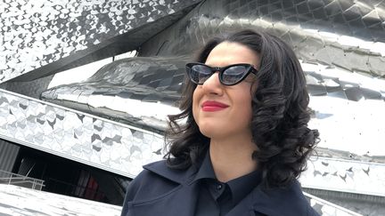 Khatia Buniatishvili devant la Philharmonie de Paris, avril 2019. (Alexis Jacquet / Franceinfo Culture)