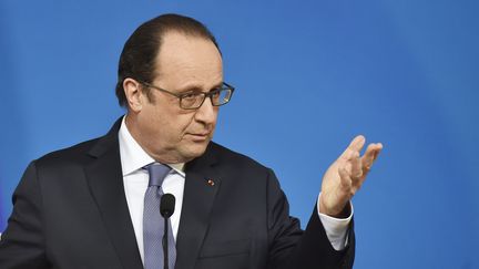 François Hollande à Bruxelles, le 7 mars 2016.&nbsp; (ALAIN JOCARD / AFP)