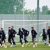 L'équipe de France à l'entraînement, le 11 juin 2018 à Istra (Russie). (FRANCK FIFE / AFP)