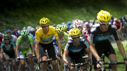 Le peloton dans la montagne