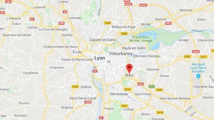 Les faits se sont déroulés à Bron près de Lyon.&nbsp; (GOOGLE MAPS / FRANCETV INFO)