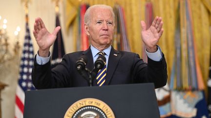 Le président américain Joe Biden, le 8 juillet 2021 à Washington (Etats-Unis). (SAUL LOEB / AFP)