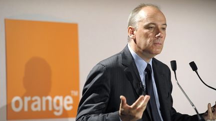 St&eacute;phane Richard, le PDG d'Orange, sera le premier re&ccedil;u par Fleur Pellerin, la ministre de l'Economie num&eacute;rique. (FRANCK PENNANT / AFP)