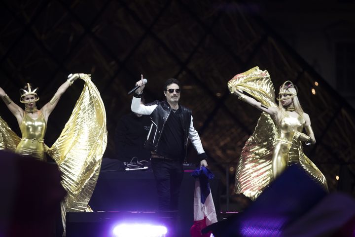 Richard Orlinski lors de la soirée de victoire au Louvre d'Emmanuel Macron, le 7 mai 2017
 (IP3 PRESS/MAXPPP)